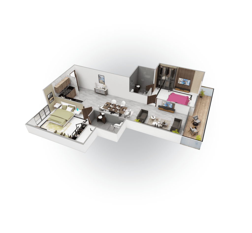 2 bed type a plan