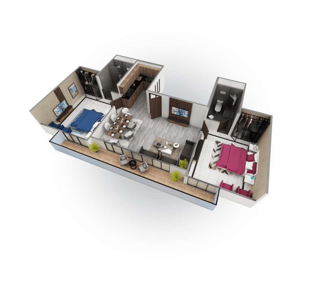 2 bed type b plan